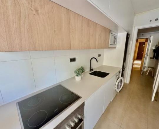 Cocina lineal a medida para apartamento